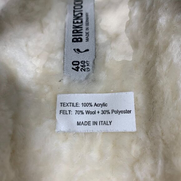 BIRKENSTOCK Arizona Shearling Wool Black & White Plaid Sandal W Sz 9 Narrow NWT - Picture 11 of 15